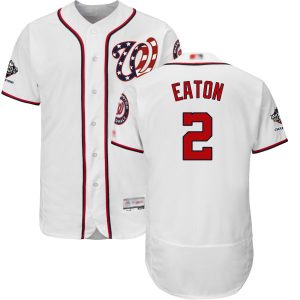 Amazing Nationals #2 Adam Eaton White Flexbase Authentic Collection 2019 World Series Champions Stitched MLB Jersey