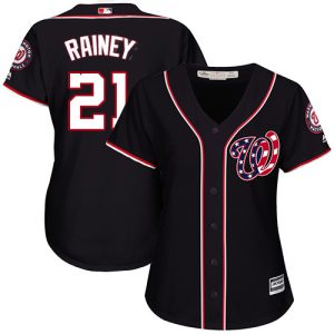 Amazing Nationals #21 Tanner Rainey Navy Blue Alternate Women's Stitched MLB Jersey Sports fans this is your chance Order soon to be part of the action