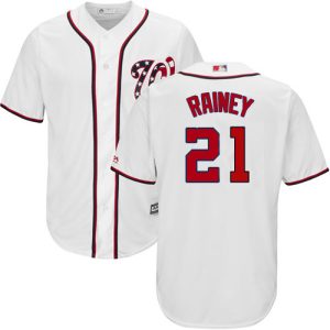 Amazing Nationals #21 Tanner Rainey White New Cool Base Stitched MLB Jersey