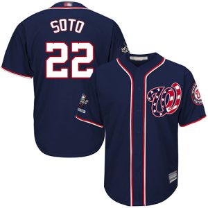 Amazing Nationals #22 Juan Soto Navy Blue Cool Base 2019 World Series Champions Stitched Youth MLB Jersey Sports fans this is your chance Order soon to be part of the action