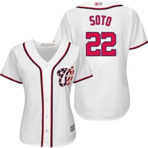 Amazing Nationals #22 Juan Soto White Home Women's Stitched MLB Jersey Be among the first buyers Order now to enjoy top notch quality