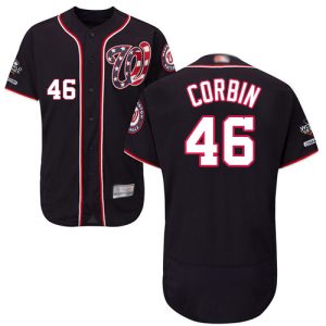 Amazing Nationals #46 Patrick Corbin Navy Blue Flexbase Authentic Collection 2019 World Series Champions Stitched MLB Jersey