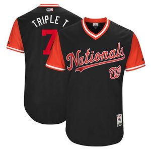 Amazing Nationals #7 Trea Turner Navy Triple T Players Weekend Authentic Stitched MLB Jersey