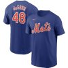 Amazing New York Mets #48 Jacob deGrom Nike Name & Number T Shirt Royal Sports fans this is your chance Order soon to be part of the action
