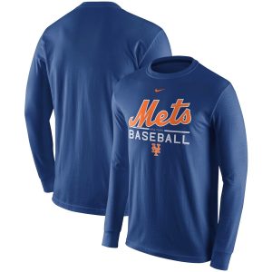 Amazing New York Mets Nike Practice Long Sleeve T Shirt Royal