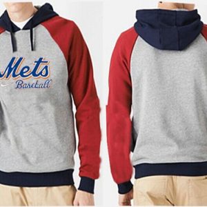 Amazing New York Mets Pullover Hoodie Grey & Red