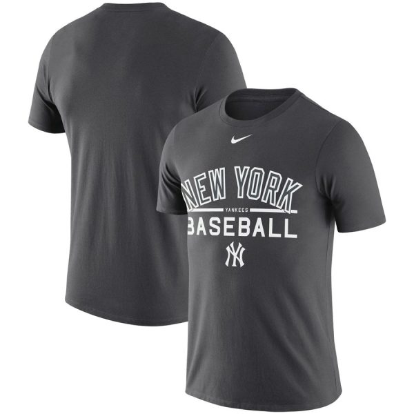 Amazing New York Yankees Nike Practice Performance T Shirt Anthracite