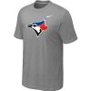 Amazing Nike Toronto Blue Jays Authentic Logo T Shirt Grey