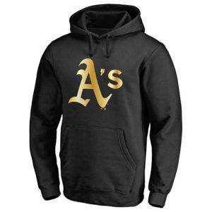Amazing Oakland Athletics Gold Collection Pullover Hoodie Black