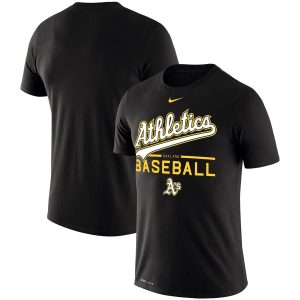 Amazing Oakland Athletics Nike Practice Performance T Shirt Black