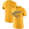 Amazing Oakland Athletics Nike Practice Performance T Shirt Gold