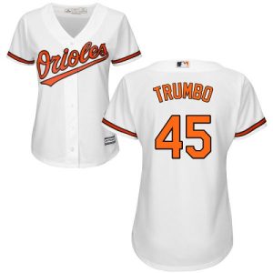Amazing Orioles #45 Mark Trumbo White Home Women's Stitched MLB Jersey Sports fans this is your chance Order soon to be part of the action