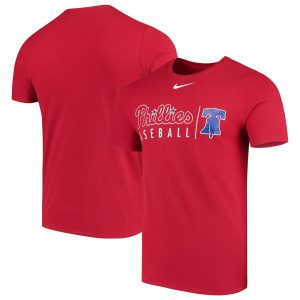 Amazing Philadelphia Phillies Nike MLB Practice T Shirt Red