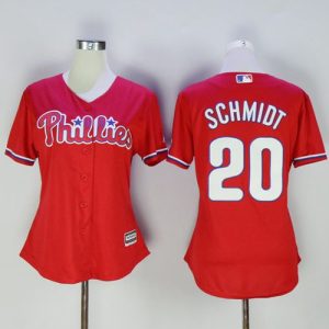 Amazing Phillies #20 Mike Schmidt Red Women's Alternate Stitched MLB Jersey Collectors this is a must have Add it to your collection by ordering