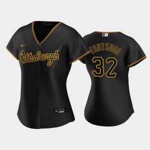 Amazing Pittsburgh Pirates #32 Yoshi Tsutsugo Game Women's Nike Alternate MLB Jersey   Black Collectors this is a must have Add it to your collection by ordering