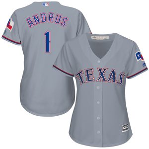 Amazing Rangers #1 Elvis Andrus Grey Road Women's Stitched MLB Jersey Sports enthusiasts seize this opportunity Order now to feel the game excitement
