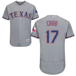 Amazing Rangers #17 Shin Soo Choo Grey Flexbase Authentic Collection Stitched MLB Jersey