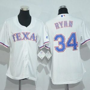 Amazing Rangers #34 Nolan Ryan White Women's Home Stitched MLB Jersey With high demand Don't miss out Order now to wear your team colors
