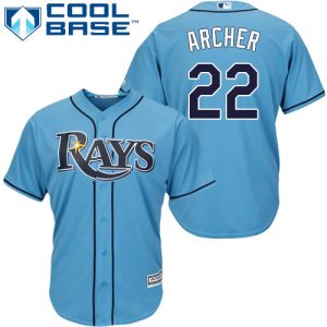 Amazing Rays #22 Chris Archer Light Blue Cool Base Stitched Youth MLB Jersey Sports fans this is your chance Order soon to be part of the action