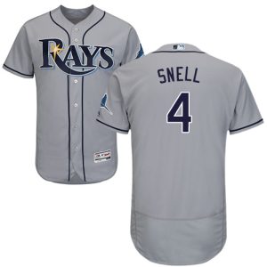 Amazing Rays #4 Blake Snell Grey Flexbase Authentic Collection Stitched MLB Jersey