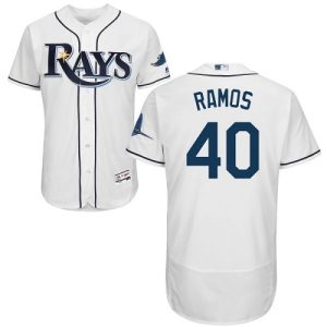 Amazing Rays #40 Wilson Ramos White Flexbase Authentic Collection Stitched MLB Jersey