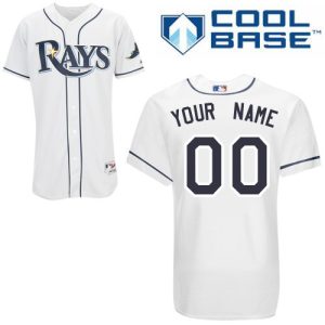 Amazing Rays Customized Authentic White Cool Base MLB Jersey (S 3XL)