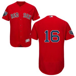 Amazing Red Sox #16 Andrew Benintendi Red Flexbase Authentic Collection 2018 World Series Stitched MLB Jersey
