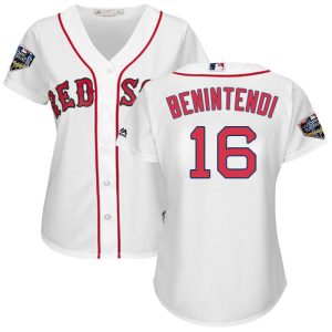 Amazing Red Sox #16 Andrew Benintendi White Home 2018 World Series Women's Stitched MLB Jersey Sports fans this is your chance Order soon to be part of the action