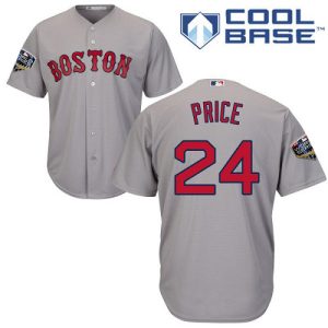 Amazing Red Sox #24 David Price Grey New Cool Base 2018 World Series Stitched MLB Jersey