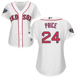 Amazing Red Sox #24 David Price White Home 2018 World Series Women's Stitched MLB Jersey Sports enthusiasts seize this opportunity Order now to feel the game excitement