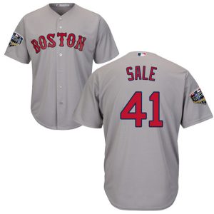 Amazing Red Sox #41 Chris Sale Grey New Cool Base 2018 World Series Stitched MLB Jersey