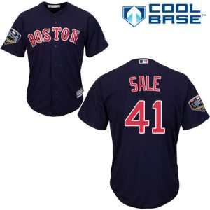 Amazing Red Sox #41 Chris Sale Navy Blue New Cool Base 2018 World Series Stitched MLB Jersey