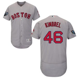 Amazing Red Sox #46 Craig Kimbrel Grey Flexbase Authentic Collection 2018 World Series Stitched MLB Jersey