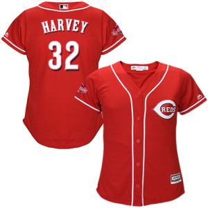 Amazing Reds #32 Matt Harvey Red Alternate Women's Stitched MLB Jersey Limited stock Order now to show your love for your team