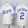 Amazing Royals #2 Alcides Escobar White Cool Base Stitched Youth MLB Jersey Act fast Only a few left Secure yours today