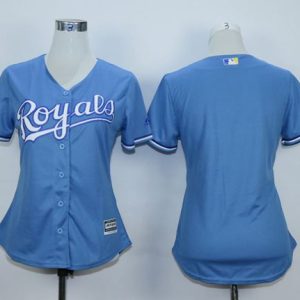 Amazing Royals Blank Light Blue Alternate 1 Women's Stitched MLB Jersey With high demand Don't miss out Order now to wear your team colors