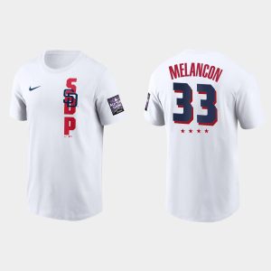Amazing San Diego Padres #33 Mark Melancon Men's 2021 MLB All Star Game Wordmark White T Shirt For a short time available Grab yours quickly to own a team jersey