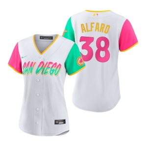 Amazing San Diego Padres #38 Jorge Alfaro 2022 City Connect Women's Nike Games Jersey   White Sports fans this is your chance Order soon to be part of the action