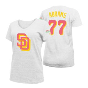 Amazing San Diego Padres #77 C.J. Abrams 2022 City Connect Women's MLB T Shirt   White Sports enthusiasts seize this opportunity Order now to feel the game excitement
