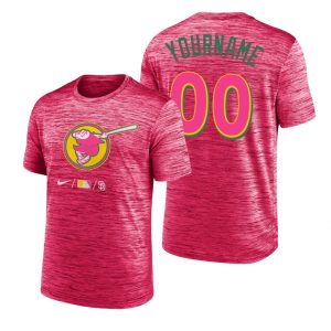 Amazing San Diego Padres Custom 2022 City Connect Men's MLB T Shirt   Pink