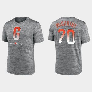 Amazing San Francisco Giants #70 Joe Mccarthy Men's 2021 City Connect Anthracite T shirt Act fast Only a few left Secure yours today