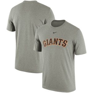 Amazing San Francisco Giants Nike Batting Practice Logo Legend Performance T Shirt Gray