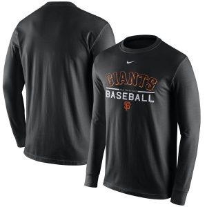 Amazing San Francisco Giants Nike Practice Long Sleeve T Shirt Black