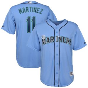 Amazing Seattle Mariners #11 Edgar Martinez Majestic Official Cool Base Player Jersey Blue