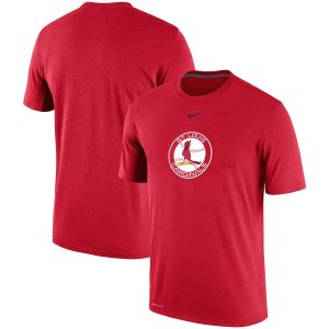 Amazing St. Louis Cardinals Nike Batting Practice Logo Legend Performance T Shirt Red