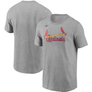 Amazing St. Louis Cardinals Nike Cooperstown Collection Wordmark T Shirt Heathered Gray Be among the first buyers Order now to enjoy top notch quality