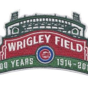 Amazing Stitched 2014 MLB Chicago Cubs Wrigley Field's 100th Anniversary MLB Season Jersey Sleeve Patch