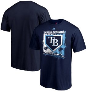 Amazing Tampa Bay Rays Majestic 2019 Spring Training Grapefruit League Base on Ball T Shirt Navy
