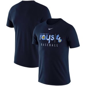 Amazing Tampa Bay Rays Nike MLB Team Logo Practice T Shirt Navy
