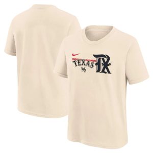 Delightful Texas Rangers Blank Youth Nike Cream 2023 City Connect Peagle Logo T Shirt For a short time available Grab yours quickly to own a team jersey